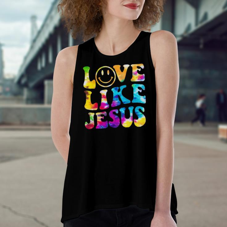Love Like Jesus Tie Dye Faith Christian Jesus Kid Women's Loose Tank Top