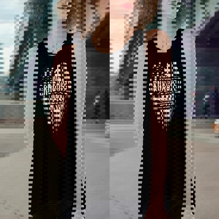 Proud Granddaughter Wwii Vet Grandpa Veterans Day Women's Loose Tank Top