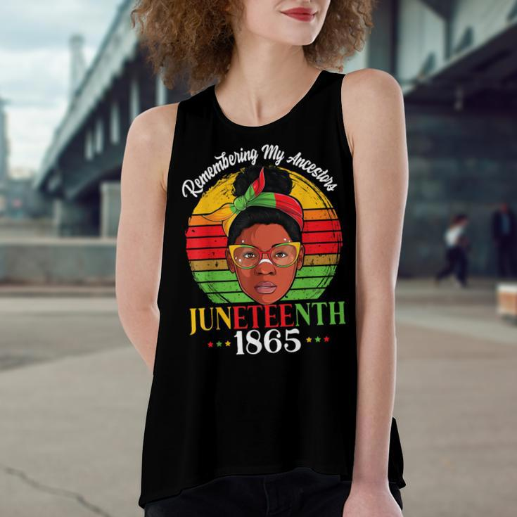 Remembering My Ancestors Juneteenth 1865 Independence Day Women's Loose Tank Top