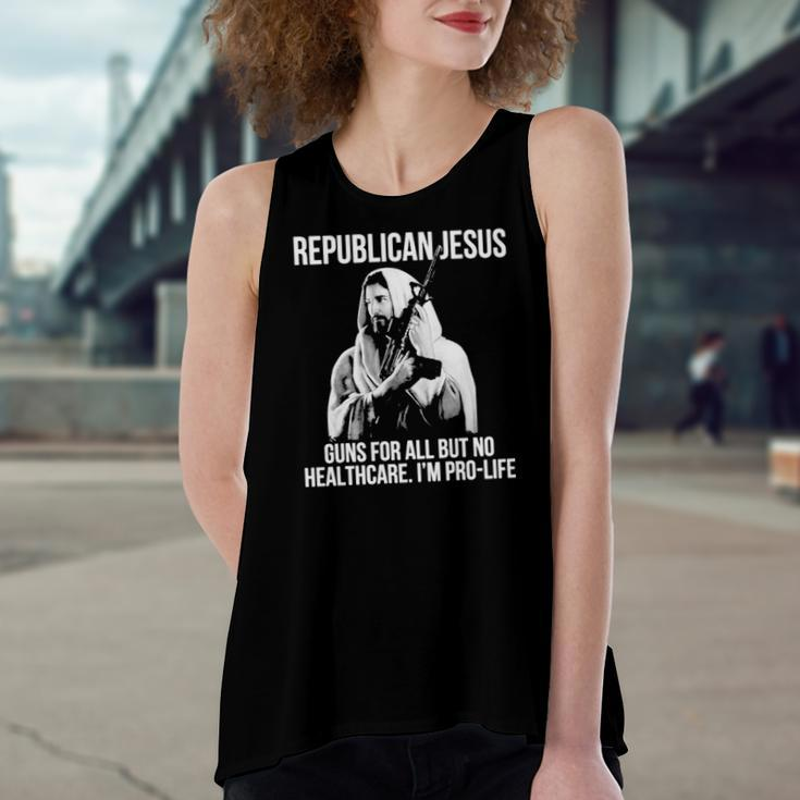 Republican Jesus Guns For All But No Healthcare I’M Pro-Life Women's Loose Tank Top
