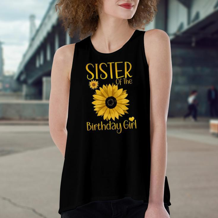 Sister Of The Birthday Girl Sunflower Matching Party Women's Loose Tank Top