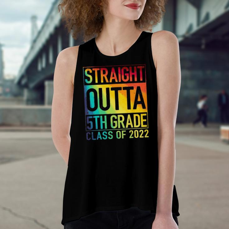 Straight Outta 5Th Grade Class Of 2022 Graduation Rainbow Women's Loose Tank Top