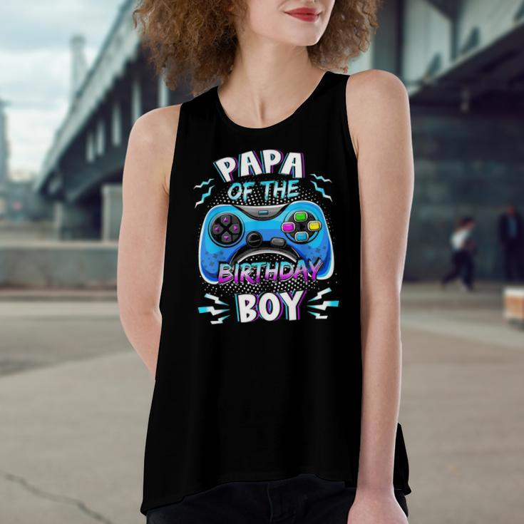 Video Game Birthday Party Papa Of The Birthday Boy Matching Women's Loose Tank Top