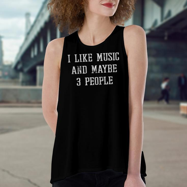 Vintage Sarcastic I Like Music And Maybe 3 People Women's Loose Tank Top
