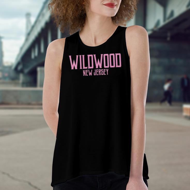 Wildwood New Jersey Nj Vintage Text Pink Print Women's Loose Tank Top