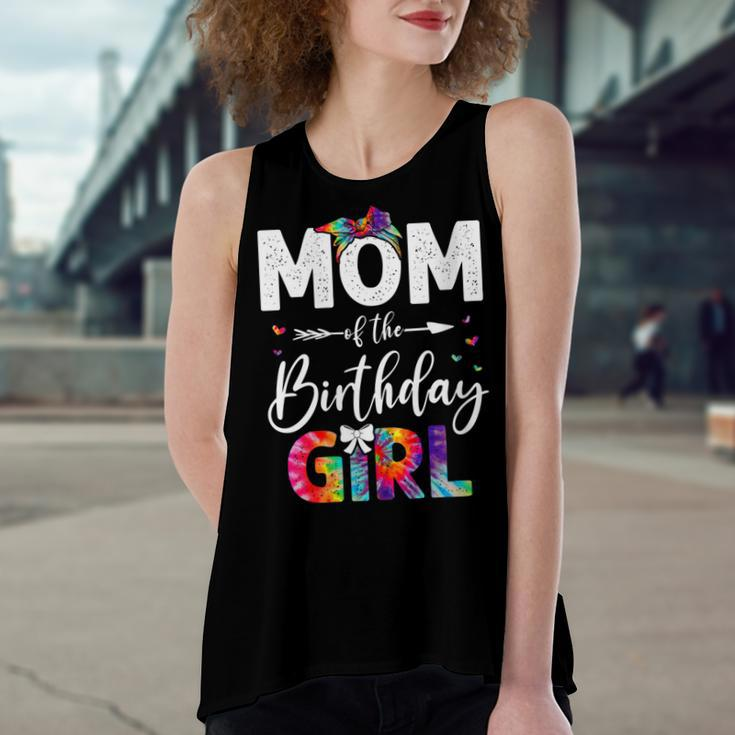 Womens Mb Mom Of The Birthday Girl Mama Mother And Daughter Tie Dye Women's Loose Fit Open Back Split Tank Top