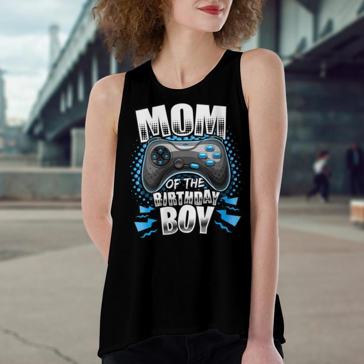 Womens Mom Of The Birthday Boy Matching Video Gamer Birthday Party V2 Women's Loose Fit Open Back Split Tank Top