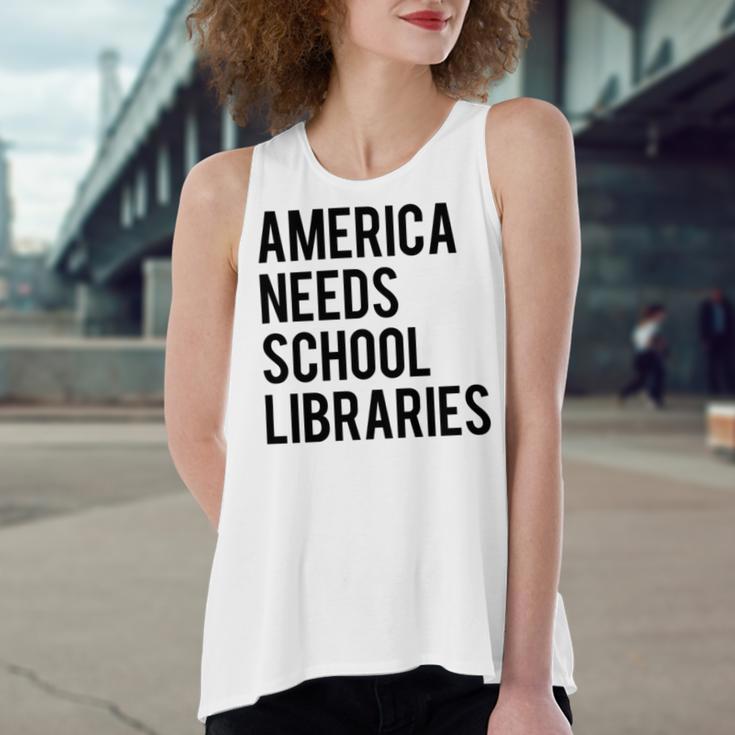 America Needs School Libraries Women's Loose Fit Open Back Split Tank Top