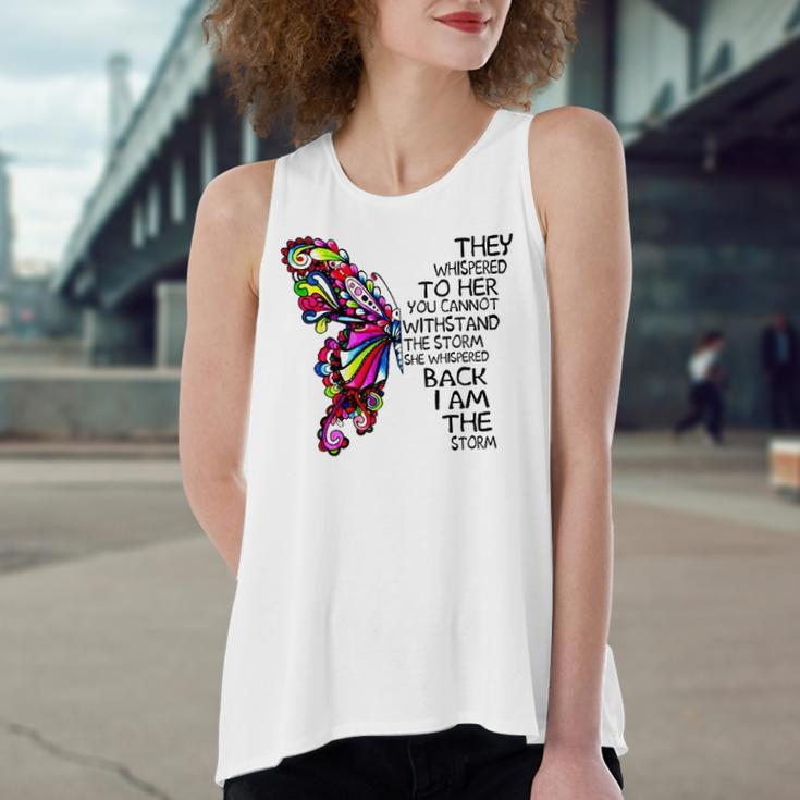 Butterfly She Whispered Back I Am The Storm Women's Loose Tank Top