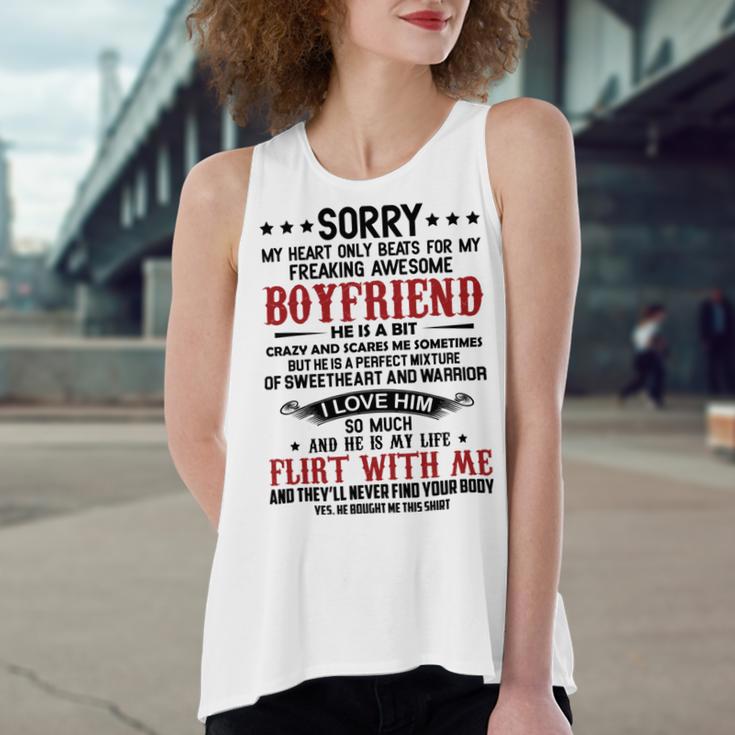 Freaking Awesome Boyfriend V2 Women's Loose Fit Open Back Split Tank Top