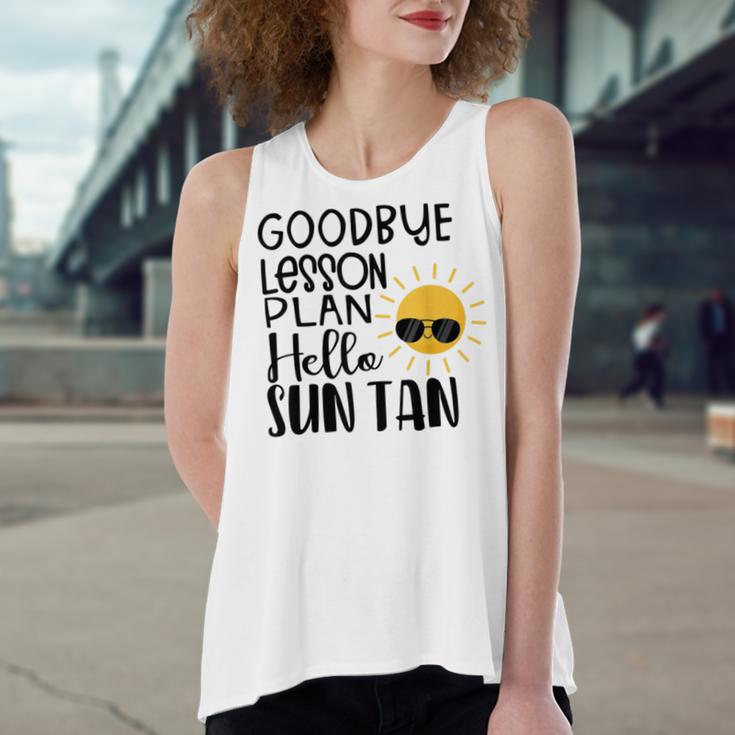 Good Bye School Hello Summer Women's Loose Fit Open Back Split Tank Top