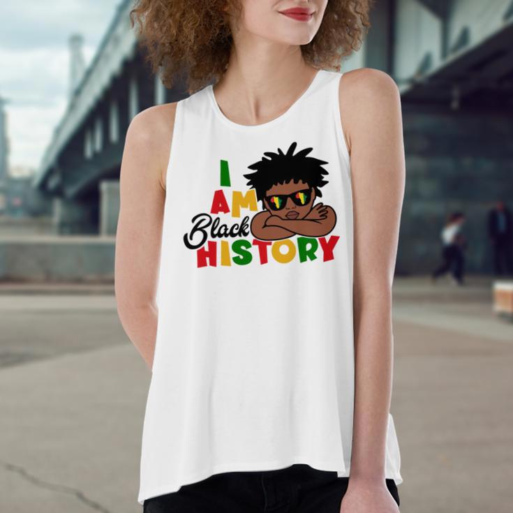 I Am Black History For Kids Boys Black History Month Women's Loose Fit Open Back Split Tank Top