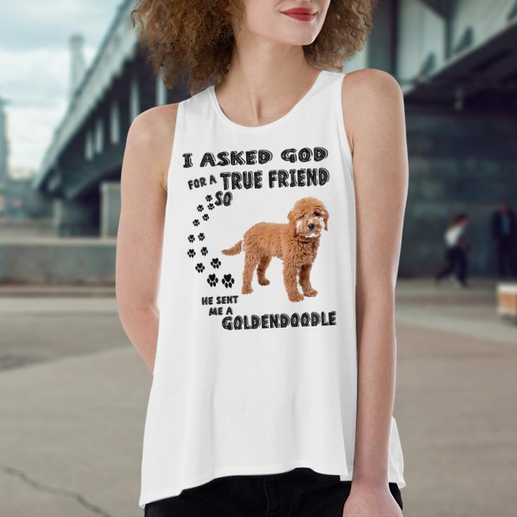 Mini Goldendoodle Quote Mom Doodle Dad Art Cute Groodle Dog Women's Loose Tank Top
