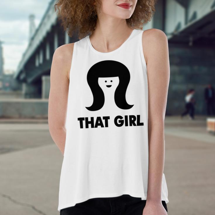 That Girl Women's Loose Fit Open Back Split Tank Top