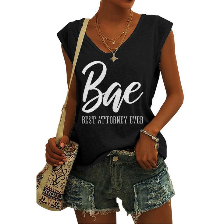 Bae Best Attorney Ever Lawyer Women's V-neck Tank Top
