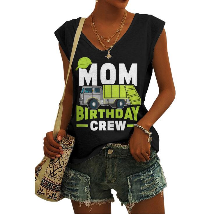 Birthday Party Mom Birthday Crew Garbage Truck Women's Vneck Tank Top