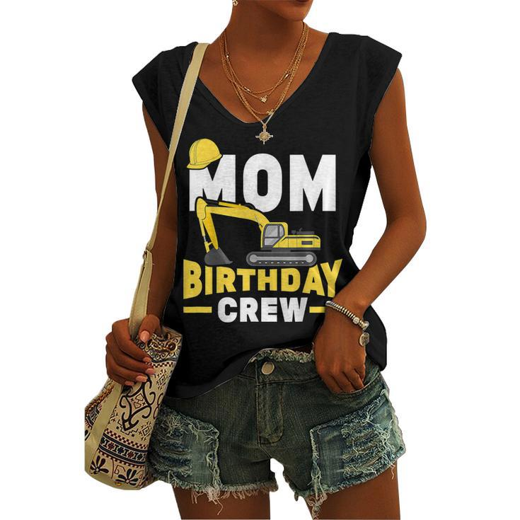 Construction Birthday Party Digger Mom Birthday Crew Women's Vneck Tank Top