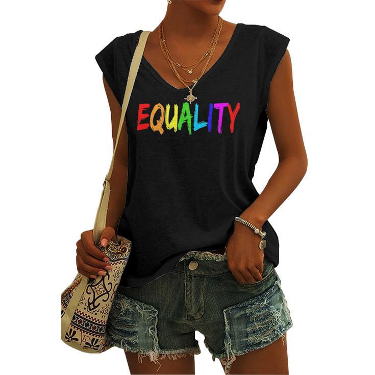 Equality Rainbow Flag Lgbtq Rights Tee Women's V-neck Tank Top