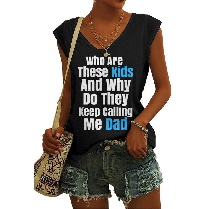 Father Sarcastic Novelty T For Kid Crazy Dads Women's Vneck Tank Top
