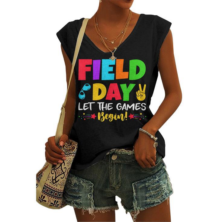 Lets Do This Field Day Thing Teacher Student School Women's V-neck Tank Top