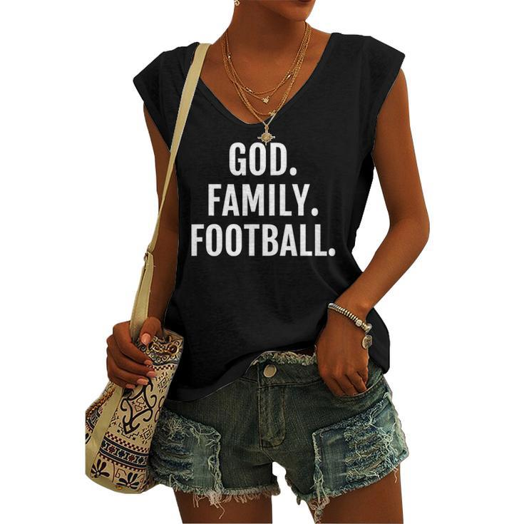 God Football For And Women's V-neck Tank Top