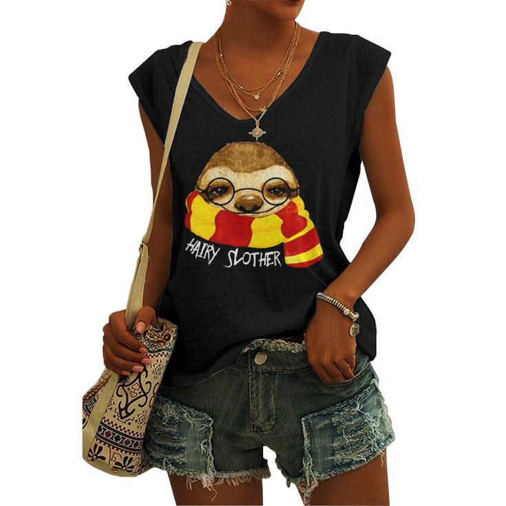 Hairy Slother Cute Sloth Gift Funny Spirit Animal Women's V-neck Casual Sleeveless Tank Top