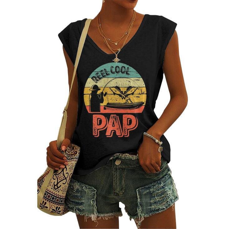 Reel Cool Pap Fisherman Christmas Fathers Day Women's V-neck Tank Top