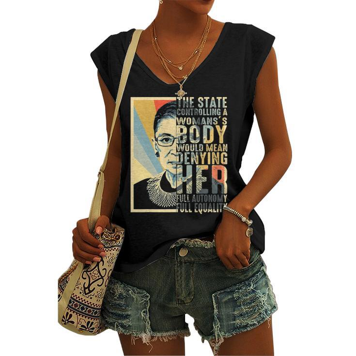 Ruth Bader Ginsburg My Body My Choice Rbgfor Women's V-neck Tank Top