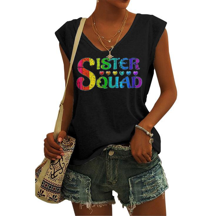 Sister Squad Relatives Birthday Bday Party Women's Vneck Tank Top