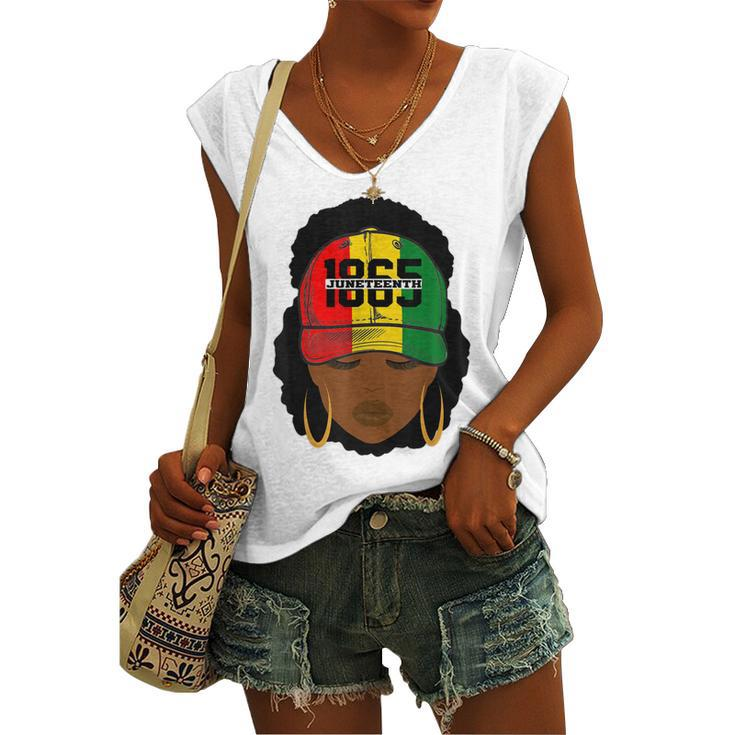 1865 Junenth Hat Independence Day Freedom Day Women's V-neck Tank Top