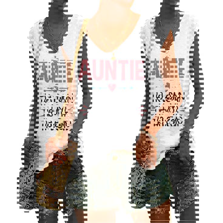 Auntie Auntie The Woman The Myth The Legend Women's Vneck Tank Top