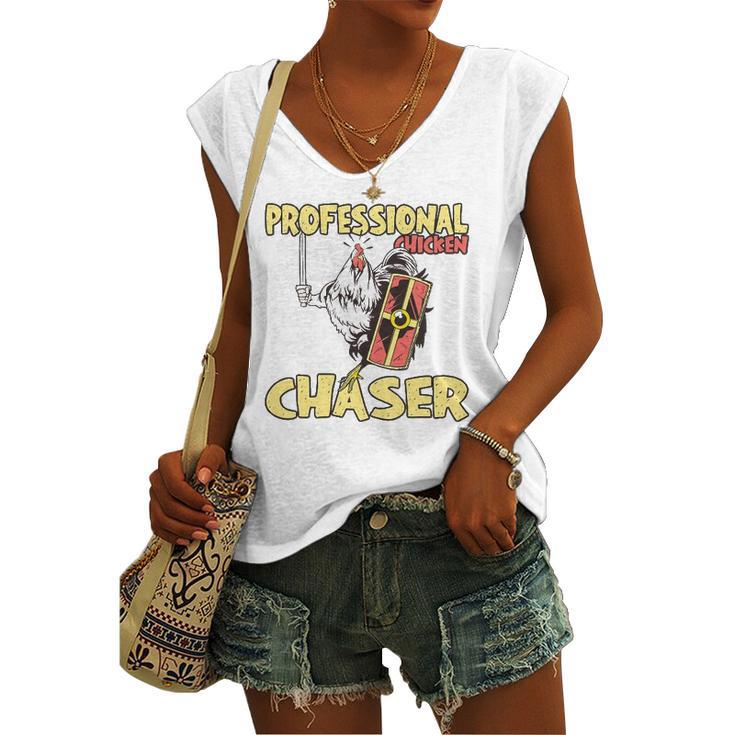 Chicken Farmer Professional Chicken Chaser Women's V-neck Tank Top