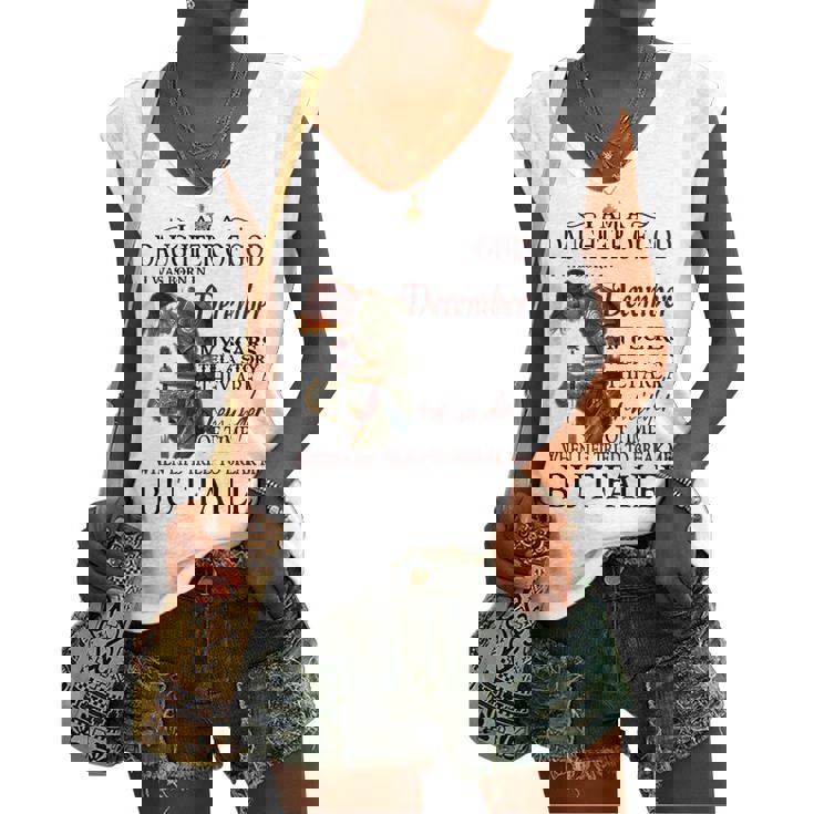 December Girl December Girl I Am A Daughter Of God Women's Vneck Tank Top