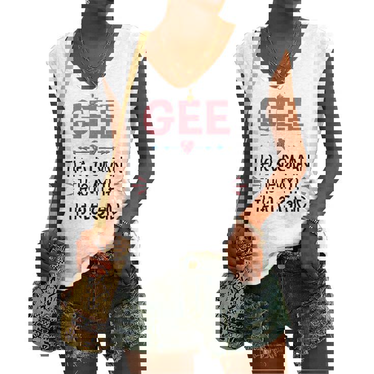 Gee Grandma Gee The Woman The Myth The Legend Women's Vneck Tank Top