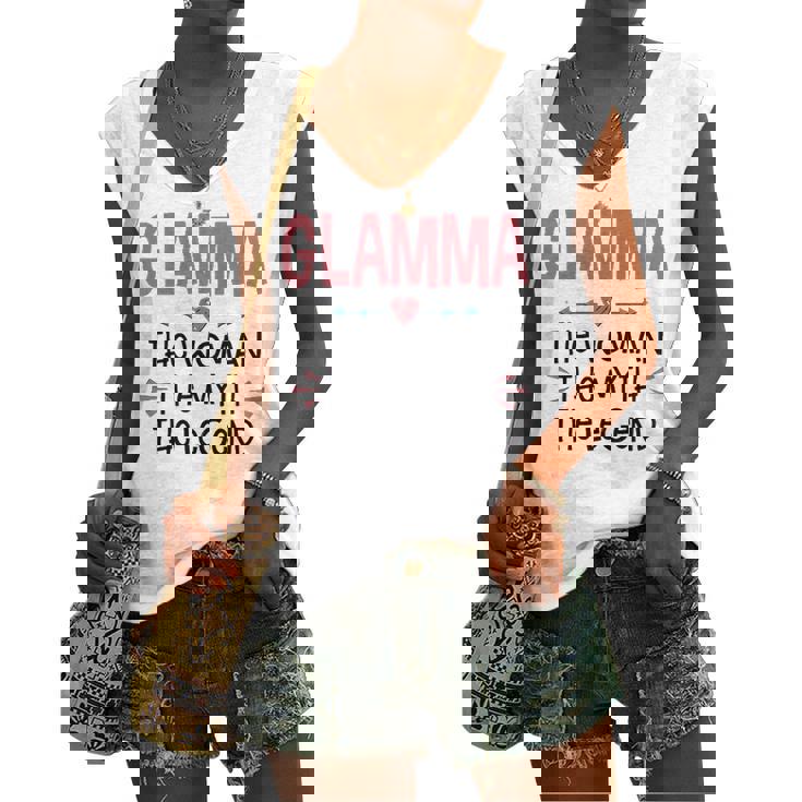 Glamma Grandma Glamma The Woman The Myth The Legend Women's Vneck Tank Top