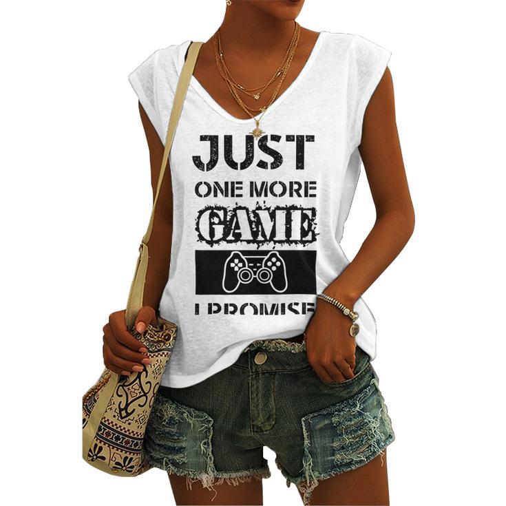 Just One More Game I Promise Women's V-neck Casual Sleeveless Tank Top