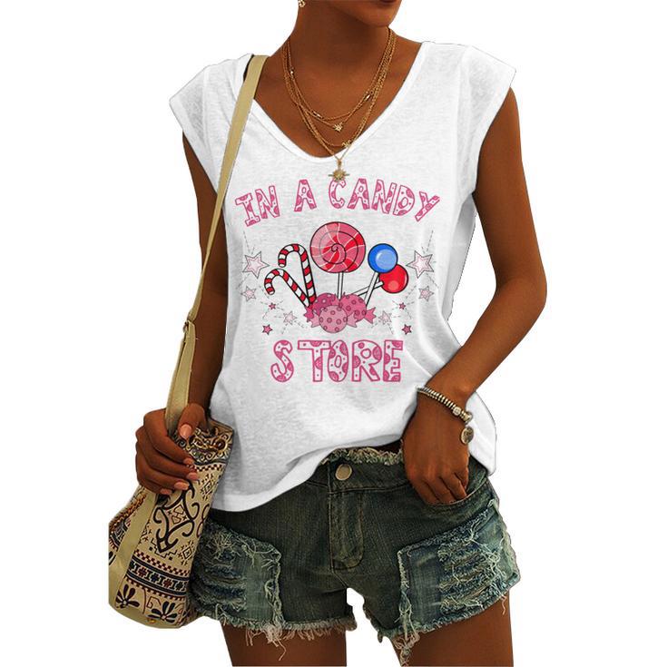 Kid In A Candy Store  35 Trending Shirt Women's V-neck Casual Sleeveless Tank Top