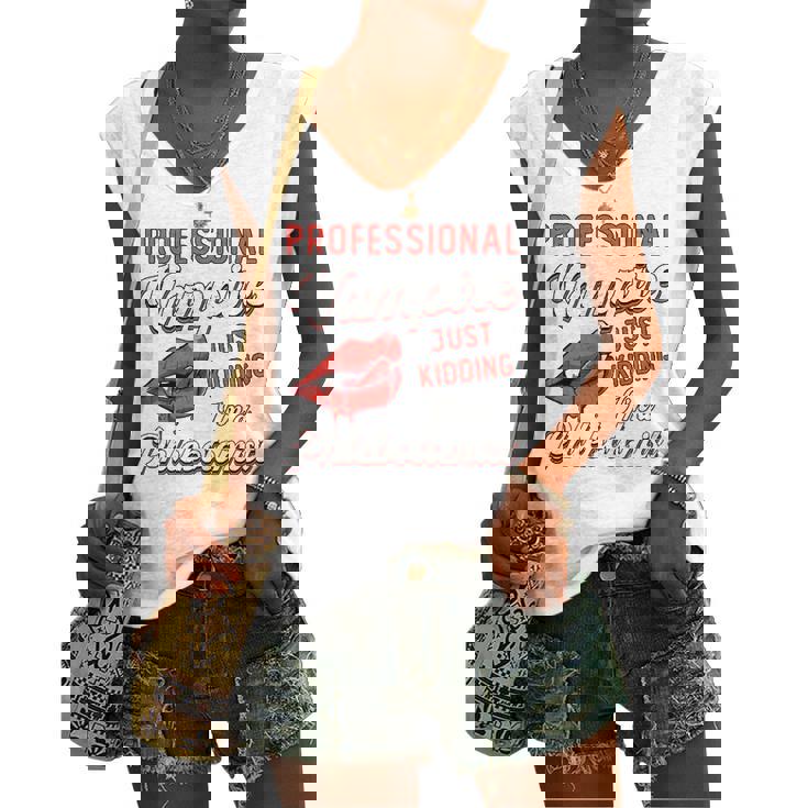 Professional Vampire Phlebotomyl Nurse Retro Phlebotomist Women's V-neck Tank Top