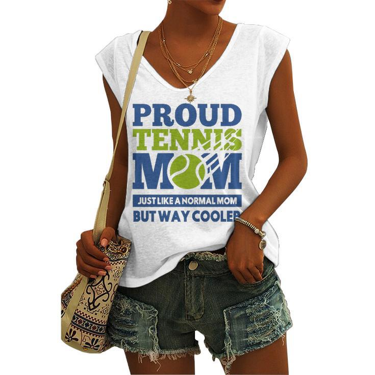 Proud Tennis Mom Tennis Player For Mothers Women's V-neck Tank Top