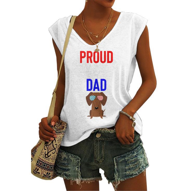 Proud Weenie Dad 4Th Of July Womens Women's Vneck Tank Top