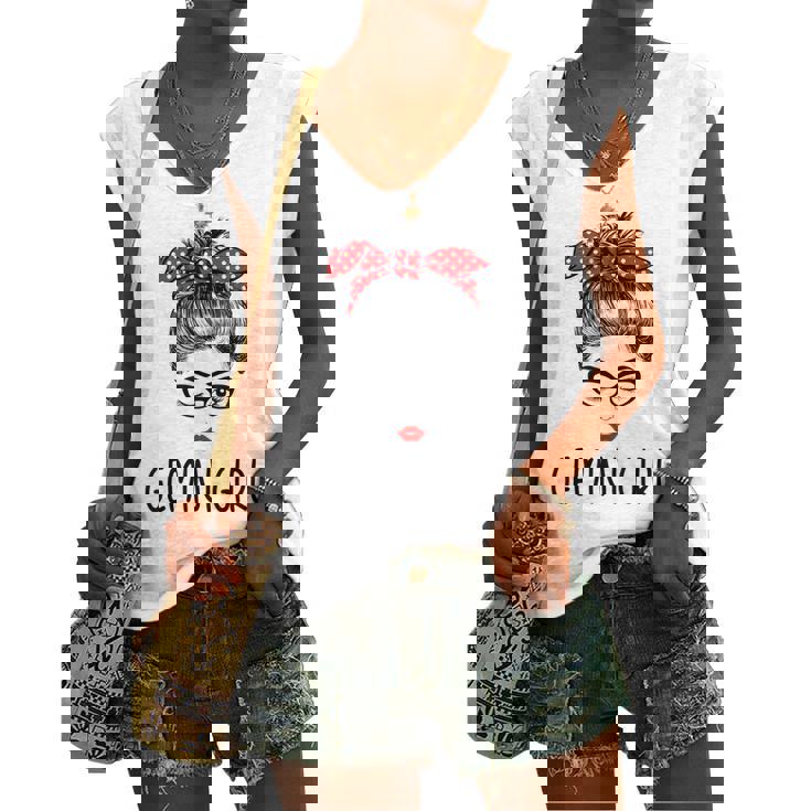 Wink Eye Woman May June Gemini Girl Birthday Women Women's Vneck Tank Top