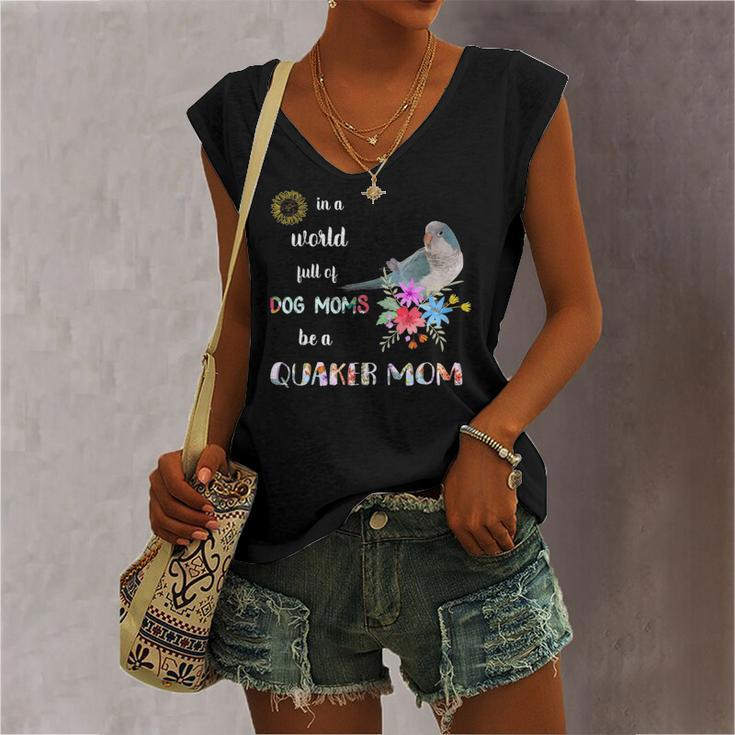 Be A Blue Quaker Parrot Bird Mom Mother Women's V-neck Tank Top