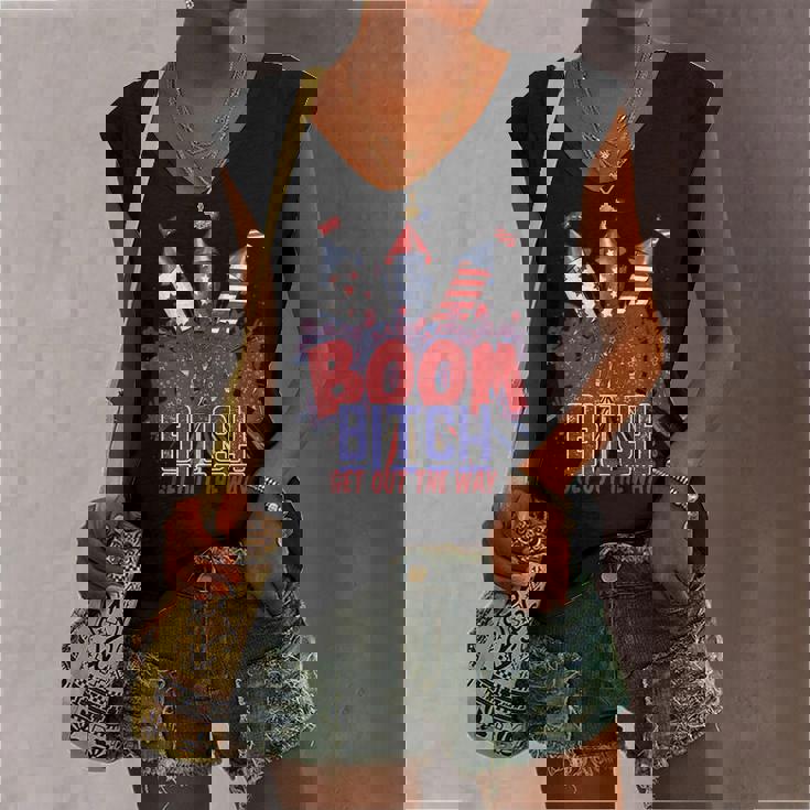 Fireworks 4Th Of July Boom Bitch Get Out The Way V2 Women's Vneck Tank Top