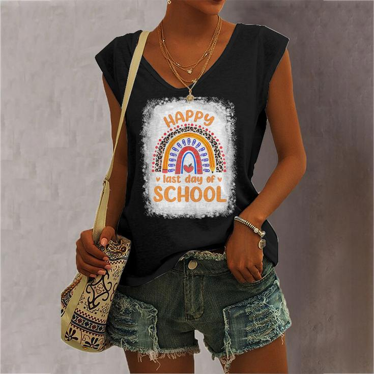 Happy Last Day Of School Rainbow Summer Vacation Women's V-neck Tank Top