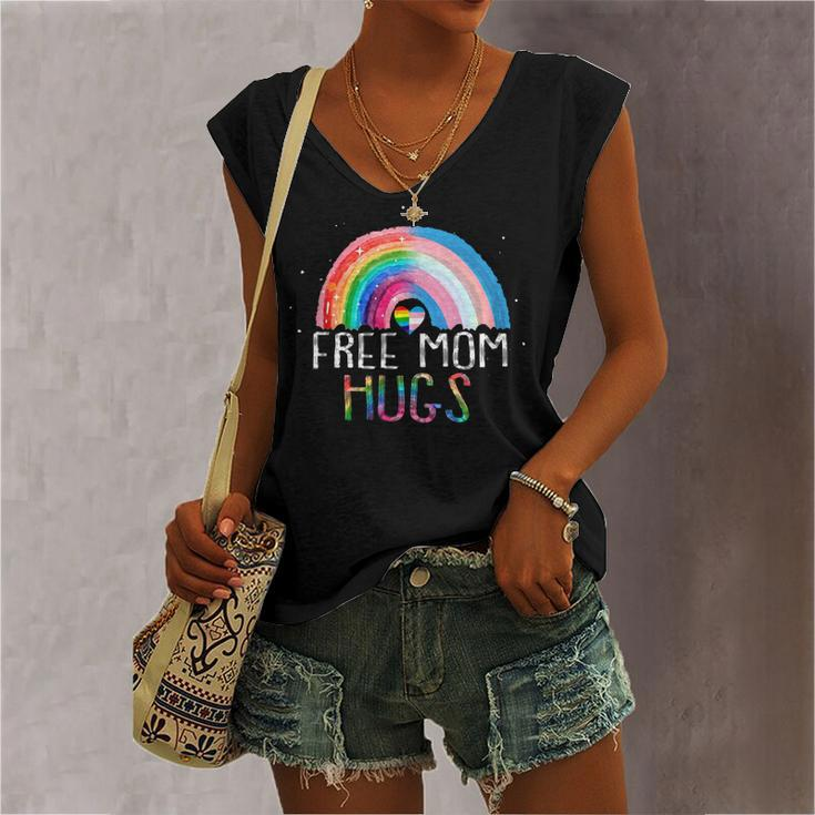 Lgbtq Free Mom Hugs Gay Pride Lgbt Ally Rainbow Women's V-neck Tank Top