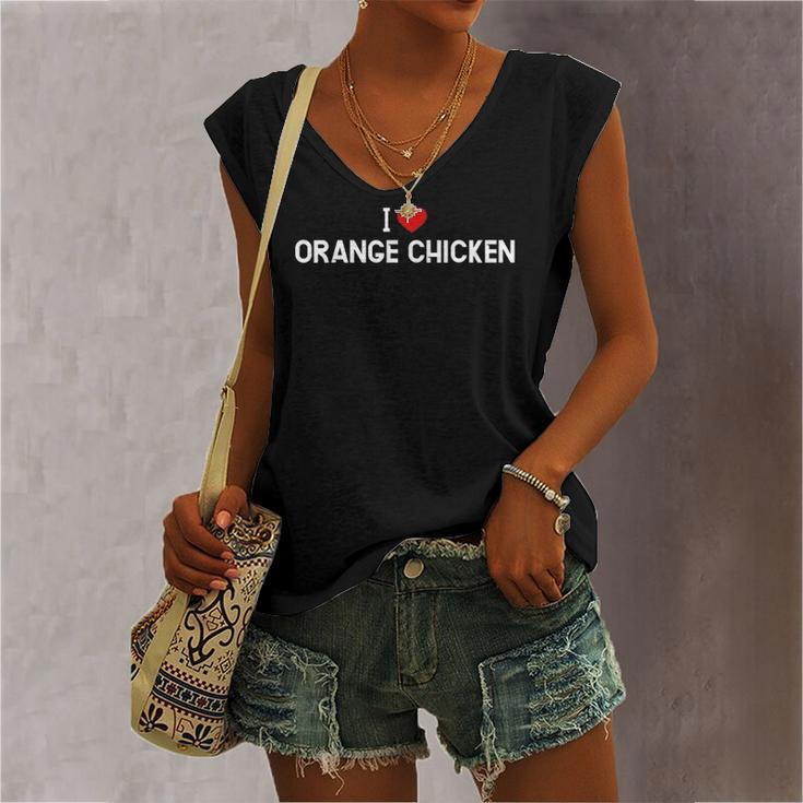 I Love Orange Chicken Chinese Food Women's V-neck Tank Top