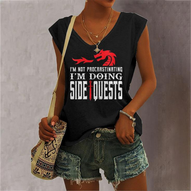 Im Not Procrastinating Im Doing Side Quests Dungeons & Dragons Women's V-neck Tank Top