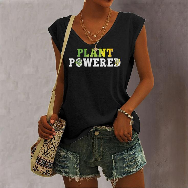 Plant Powered Vegan Plant Based Vegetarian Tee Women's V-neck Tank Top