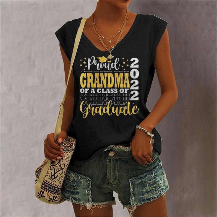 Proud Grandma Of A Class Of 2022 Graduate Senior 22 Proud Grandma Women's V-neck Tank Top
