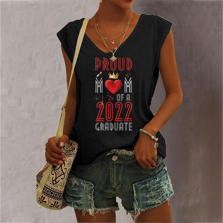 Proud Mom Of A 2022 Graduate Graduation 2022 Mother Red Women's V-neck Tank Top